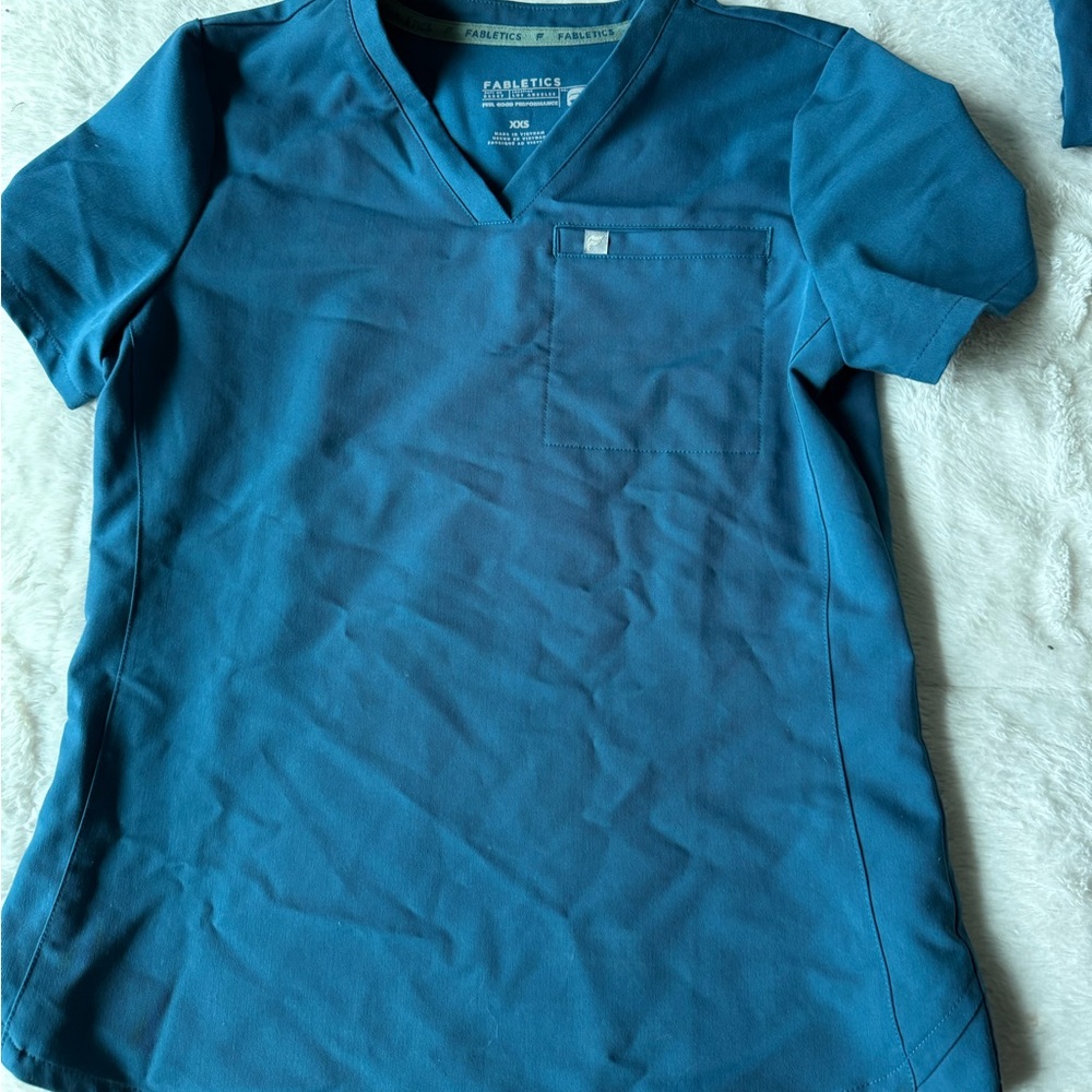 Fanatics Blue V-Neck Scrub Top
